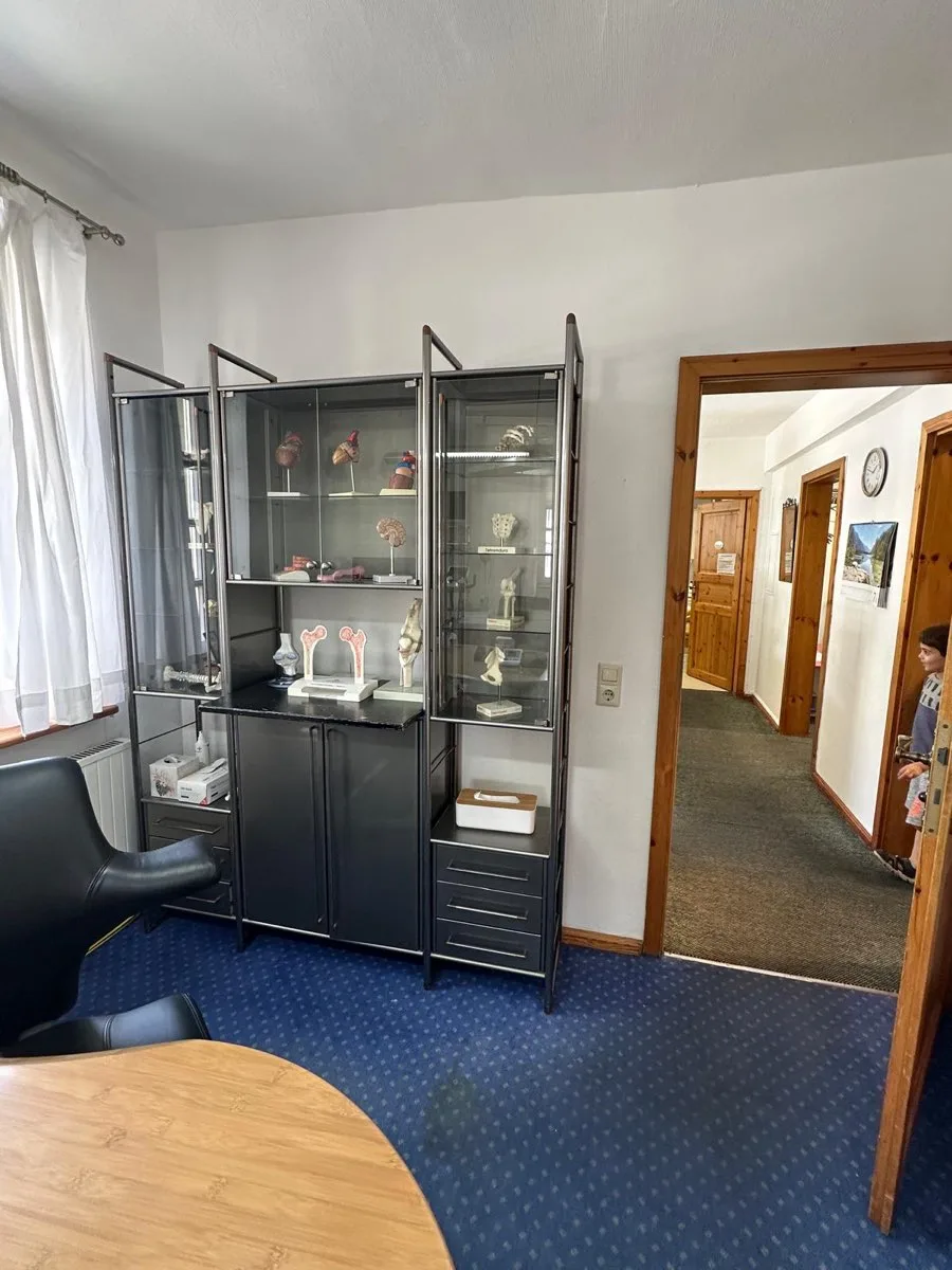 Anatomie-Vitrine der Praxis Mallouk